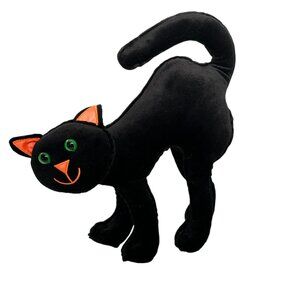 Vintage Kids of America Halloween Black Cat Stuffed Animal